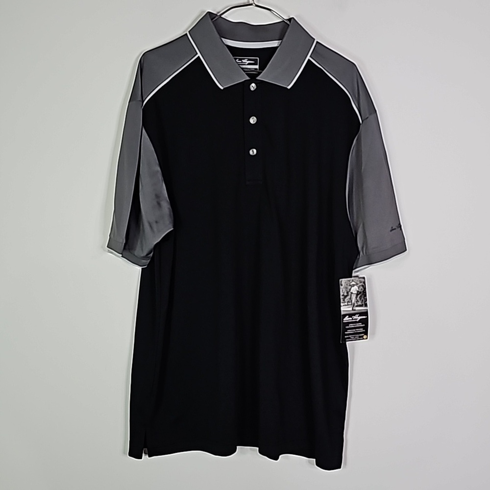 Ben Hogan large black and gray new with tags short sleeve athletic polo
